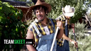 Tiny Coco Destroyed by Four Big Black Dicks