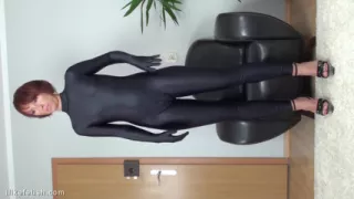 Fullbody Black Shiny Catsuit