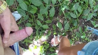Outdoor Amature american milf fucked in ass by big white cock until he creampies her ass