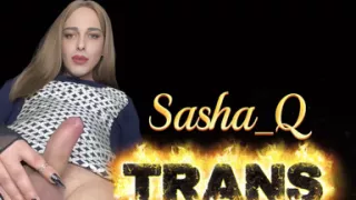 Petite Trans Girl Sasha_q Brings Herself to Orgasm