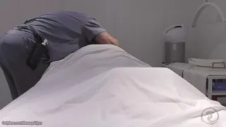Real Massage Therapist Gets Sucked and Fucked by Fit Blonde Client