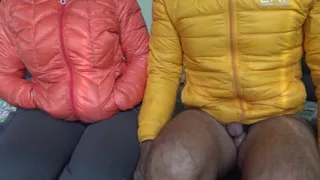 Older stepmom gives virgin stepson first handjob of his life.
