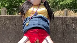 No. 228 Peeing in Split-crotch Shorts