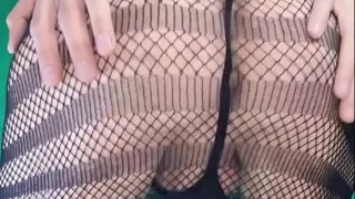 Fishnet Dress with and Without Some Panties