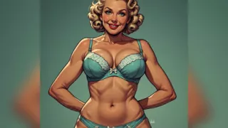 Retro Pinup Bra and Panties Art