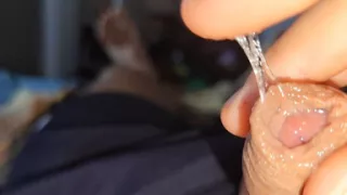 Waking up Excited and with My Cock Soaked in Precum.