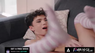 FEMBOYISH - Fem Twink Sam Ledger & Hung BF Marcus McNeil Go From Racing Game To Passionate Anal Sex