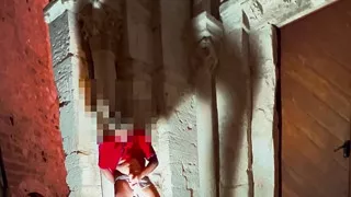 Excessive Cumshot in a Super Risky Place