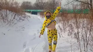I went for a walk in the snow in my pajamas and undressed