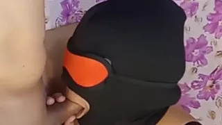Excellent Masked Blowjob