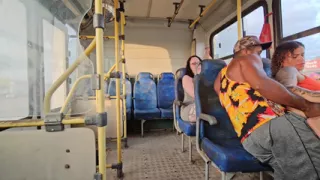 A Shameless Couple Riding In Public Transport And Backseat Passenger Filming Everything