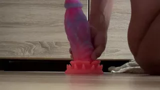 Riding my dragon dildo