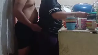 Employee Fucked in the Kitchen, My Boss's Wife Almost Caught Us in Mexico City