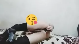SofiBlack taking anal pleasure with dildo