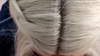 Submissive Sloppy Deepthroat in White Wig & Blue Contacts - Debora Swallowing Wellington's Thick Cock + Slow Stretching