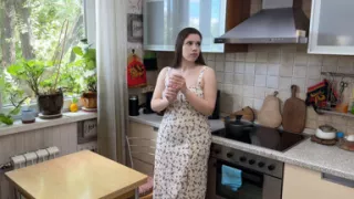 Hot Neighbor Fucked Me Hard in the Kitchen While Boyfriend Worked