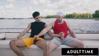 ADULT TIME - Straight Buddies Marcus McNeil & Angel Elias Turn Disappointing Boat Day Into Hard Fuck