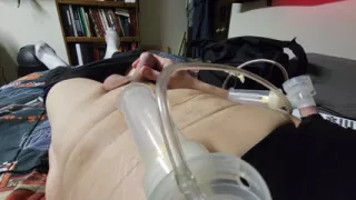 Feminized sissy cuck pumps her saggy tits