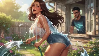 Married Woman Has Hot Secret Sex with Stepbrother After Laptop Delivery While Husband Waits Outside (ai Generated)