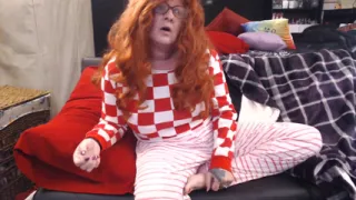 Dump truck looking redhead