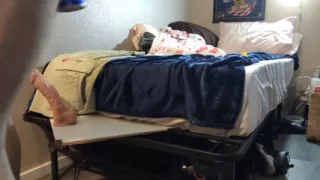 Loving the big dildo