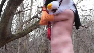 Bondaged Young Twink Piss in Forest