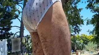 hairy man in underwear