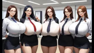 Boobs Office Lesbians, Ai Animation