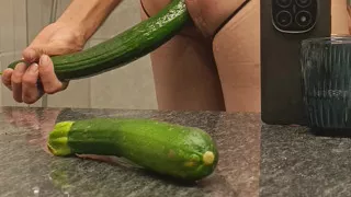 Wet fun with natural dildos