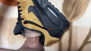 Fucking my new Nike Air Max 90 using fleshlight part 2 ( cumming inside )