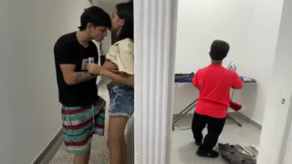 Midget Stepdad Irons Clothes While His Naughty Hot Stepsons Fuck Hard Behind His Back. in the End It Catches Us!!