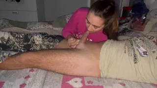 Morning Blowjob and Cum in Mouth. Deepthroat