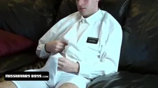 Missionary boy elder Chamberlain jerks off on camera