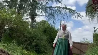 In a maid outfit, Austrian style, for a day