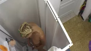 Two Blondes Wet Shower Touching and Body Play