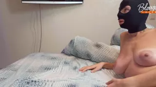 Evening blowjob. Cumshot in mouth.