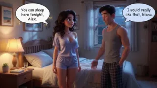 Young Man and Beautiful Woman Share Passionate Secret Encounters at Home (ai Generated)