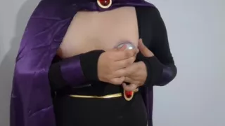 Big Tits Shemale Raven Slapping and Lactating Her Puffy Nipples