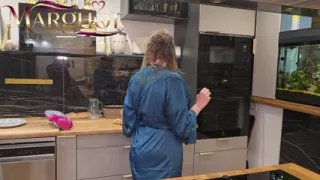 Morning Threesome at Breakfast My Husband and My Lover Fuck My Pussy on the Table