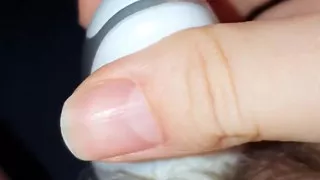 Masturbating