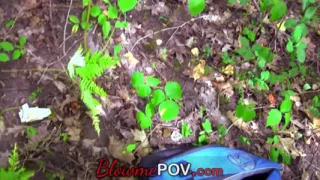 Amateur first time outdoor BJ