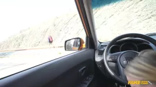 Fake Driving College - Tattooed Blonde Likes to Ride Shotgun and Thicc Cock