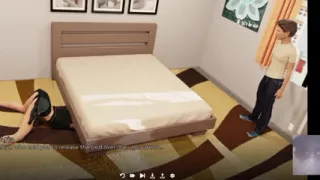 Hot Stepsis Got Stuck Under the Bed and I Surprise Her with My Cock!