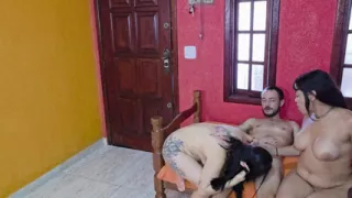 The Delivery Guy Arrives and We Can't Resist Having Sex with Him