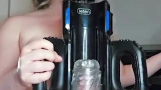 My Auto-stroker Machine Milked My Girlcock Dry