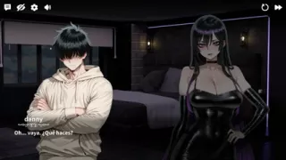 Hot gothic stepmom climbs on top to pleasure herself