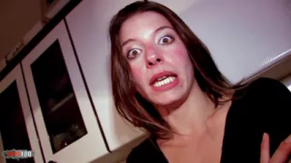 Cute brunette hard fucked in pussy and ass