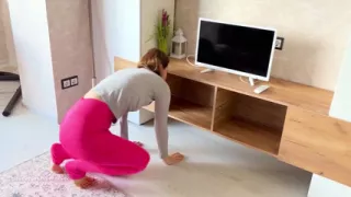 Pink Yoga Pants Stepmom: Taboo Dry Humping on Knees & Floor