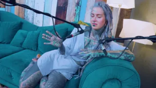 I talk about Z - zeal - ASMR podcast SFW talking goth skinny girl dreadlocks tattoo model inked girl