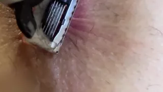 Close Up Shaving My Very Hairy Tight Asshole - Dirty Russian Talk